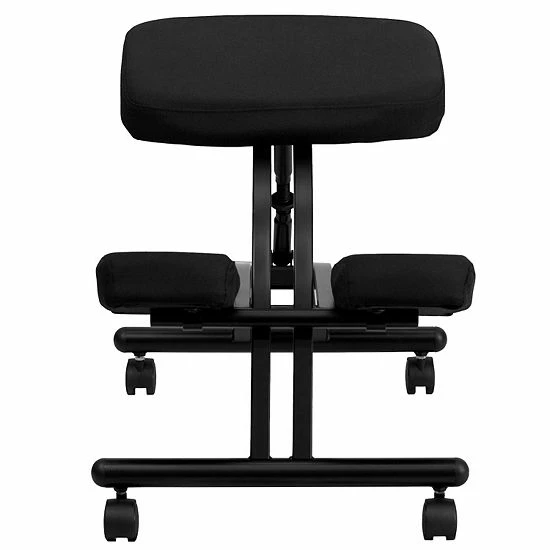 Emma+Oliver Emma And Oliver Mobile Ergonomic Kneeling Office Chair In Black Fabric 2 Emma+Oliver Emma And Oliver Mobile Ergonomic Kneeling Office Chair In Black Fabric - Image 2