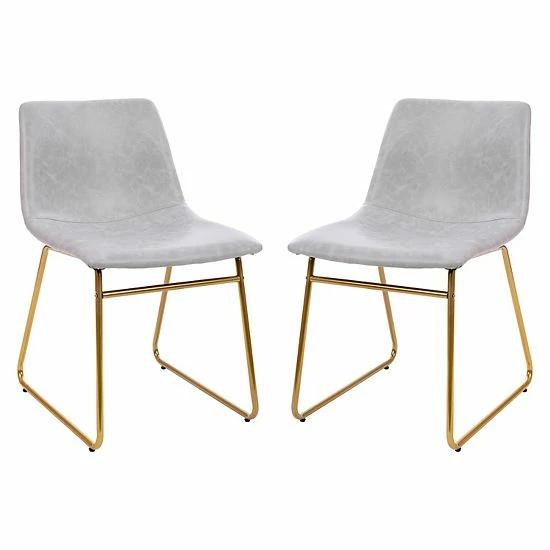 Emma+Oliver Emma And Oliver 18 Inch Indoor Dining Table Chairs, Light Brown LeatherSoft/Black Frame-Set Of 2 Lightgrayblack 7 Emma+Oliver Emma And Oliver 18 Inch Indoor Dining Table Chairs, Light Brown LeatherSoft/Black Frame-Set Of 2 Lightgrayblack - Image 7