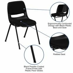 Emma+Oliver Emma And Oliver Black Padded Ergonomic Shell Student Stack Chair - Classroom / Guest Chair 2 Emma+Oliver Emma And Oliver Black Padded Ergonomic Shell Student Stack Chair - Classroom / Guest Chair -Emma+Oliver shop unnamed file 4775