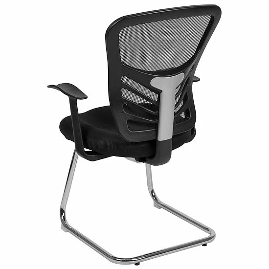 Emma+Oliver Emma and Oliver Black Mesh Side Reception Chair with Chrome Sled Base - Conference Room Chair Emma+Oliver Emma And Oliver Black Mesh Side Reception Chair With Chrome Sled Base - Conference Room Chair -Emma+Oliver shop unnamed file 4782