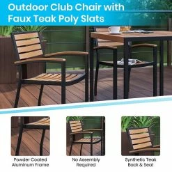 Emma+Oliver Emma And Oliver Set Of 4 Stackable All-Weather Black Aluminum Patio Chairs With Faux Teak Slats -Emma+Oliver shop unnamed file 4791