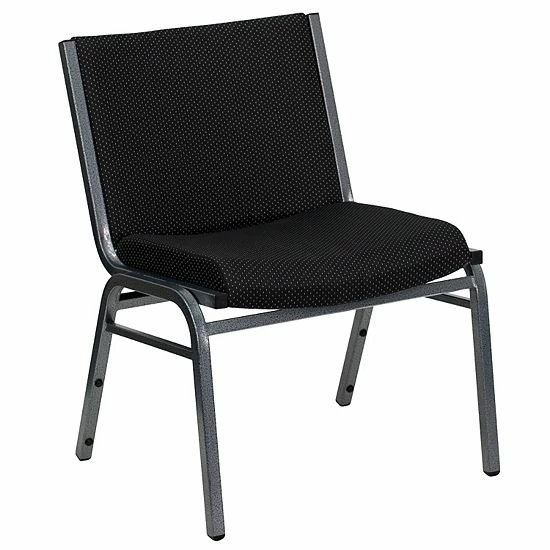 Emma+Oliver Emma And Oliver Big & Tall 1000 Lb. Rated Black Fabric Stack Chair 1 Emma+Oliver Emma And Oliver Big & Tall 1000 Lb. Rated Black Fabric Stack Chair