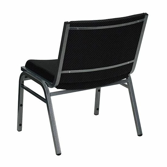 Emma+Oliver Emma And Oliver Big & Tall 1000 Lb. Rated Black Fabric Stack Chair 4 Emma+Oliver Emma And Oliver Big & Tall 1000 Lb. Rated Black Fabric Stack Chair - Image 4