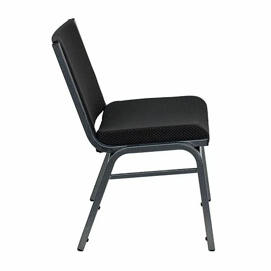 Emma+Oliver Emma And Oliver Big & Tall 1000 Lb. Rated Black Fabric Stack Chair 5 Emma+Oliver Emma And Oliver Big & Tall 1000 Lb. Rated Black Fabric Stack Chair - Image 5