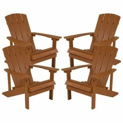 Emma+Oliver Emma And Oliver Set Of 4 Outdoor Gray All-Weather Poly Resin Wood Adirondack Chairs -Emma+Oliver shop unnamed file 48