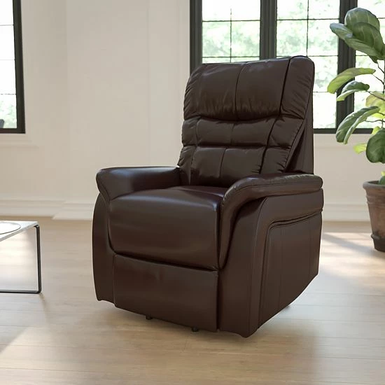 Emma+Oliver Emma And Oliver Brown LeatherSoft Remote Powered Lift Recliner For Elderly Black Leathersoft 2 Emma+Oliver Emma And Oliver Brown LeatherSoft Remote Powered Lift Recliner For Elderly Black Leathersoft - Image 2