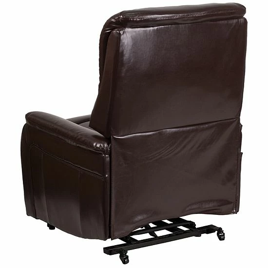 Emma+Oliver Emma And Oliver Brown LeatherSoft Remote Powered Lift Recliner For Elderly Black Leathersoft 4 Emma+Oliver Emma And Oliver Brown LeatherSoft Remote Powered Lift Recliner For Elderly Black Leathersoft - Image 4