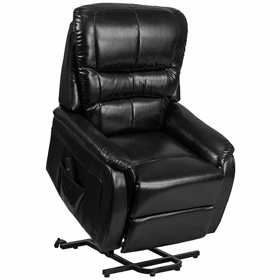 Emma+Oliver Emma And Oliver Brown LeatherSoft Remote Powered Lift Recliner For Elderly Black Leathersoft 6 Emma+Oliver Emma And Oliver Brown LeatherSoft Remote Powered Lift Recliner For Elderly Black Leathersoft - Image 6