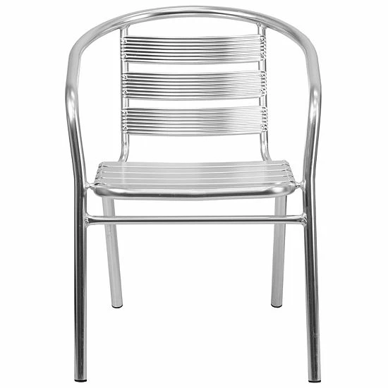 Emma+Oliver Emma And Oliver Heavy Duty Aluminum Indoor-Outdoor Stack Chair W/ Triple Slat Back 4 Emma+Oliver Emma And Oliver Heavy Duty Aluminum Indoor-Outdoor Stack Chair W/ Triple Slat Back - Image 4