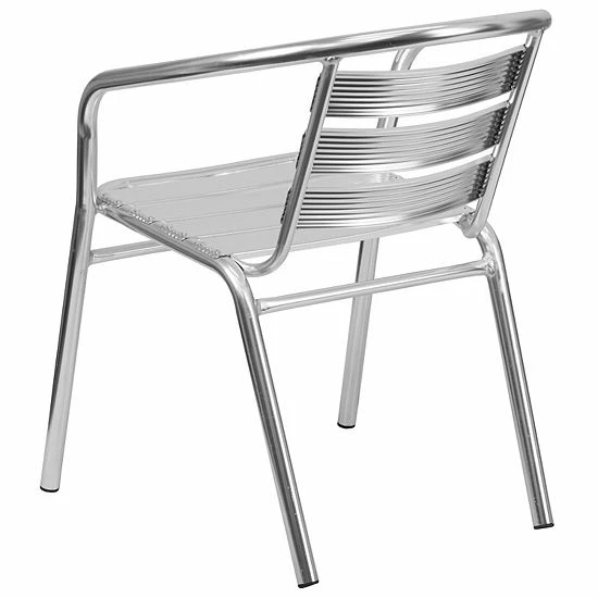 Emma+Oliver Emma And Oliver Heavy Duty Aluminum Indoor-Outdoor Stack Chair W/ Triple Slat Back 5 Emma+Oliver Emma And Oliver Heavy Duty Aluminum Indoor-Outdoor Stack Chair W/ Triple Slat Back - Image 5