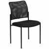 Emma+Oliver Emma And Oliver Comfort Black Mesh Stackable Steel Side Chair