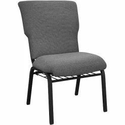 Emma+Oliver Emma And Oliver Black Marble Discount Church Chair - 21 In. Wide