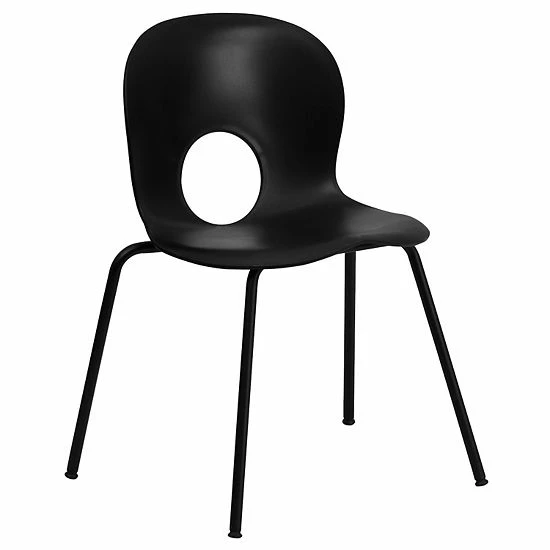 Emma+Oliver Emma and Oliver Designer Black Plastic Stack Chair with Black Frame Emma+Oliver Emma And Oliver Designer Black Plastic Stack Chair With Black Frame -Emma+Oliver shop unnamed file 4852