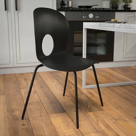 Emma+Oliver Emma and Oliver Designer Black Plastic Stack Chair with Black Frame Emma+Oliver Emma And Oliver Designer Black Plastic Stack Chair With Black Frame -Emma+Oliver shop unnamed file 4853