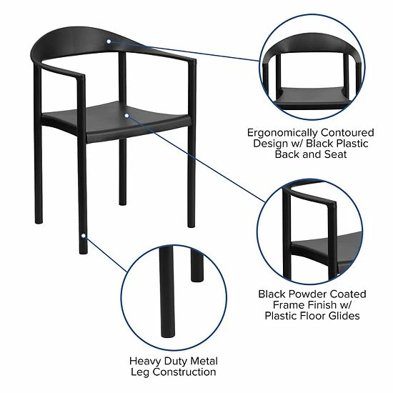 Emma+Oliver Emma and Oliver 1000 lb. Capacity Black Plastic Cafe Stack Chair Emma+Oliver Emma And Oliver 1000 Lb. Capacity Black Plastic Cafe Stack Chair -Emma+Oliver shop unnamed file 4859