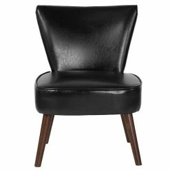 Emma+Oliver Emma And Oliver Black LeatherSoft Retro Chair 2 Emma+Oliver Emma And Oliver Black LeatherSoft Retro Chair -Emma+Oliver shop unnamed file 4875