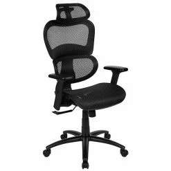 Emma+Oliver Emma And Oliver Ergonomic Black Mesh Office Chair-Synchro-Tilt, Headrest, Adjustable Pivot Arms 6 Emma+Oliver Emma And Oliver Ergonomic Black Mesh Office Chair-Synchro-Tilt, Headrest, Adjustable Pivot Arms -Emma+Oliver shop unnamed file 489
