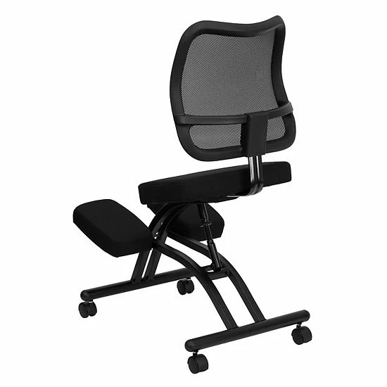 Emma+Oliver Emma And Oliver Mobile Ergonomic Kneeling Office Chair With Black Mesh Back 4 Emma+Oliver Emma And Oliver Mobile Ergonomic Kneeling Office Chair With Black Mesh Back - Image 4