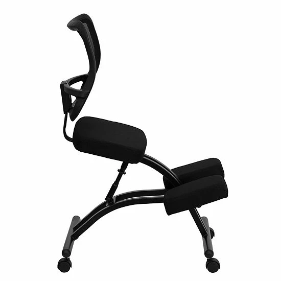 Emma+Oliver Emma And Oliver Mobile Ergonomic Kneeling Office Chair With Black Mesh Back 5 Emma+Oliver Emma And Oliver Mobile Ergonomic Kneeling Office Chair With Black Mesh Back - Image 5