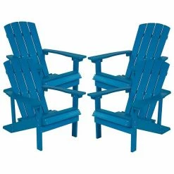 Emma+Oliver Emma And Oliver Set Of 4 Outdoor Gray All-Weather Poly Resin Wood Adirondack Chairs -Emma+Oliver shop unnamed file 49