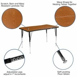 Emma+Oliver Emma And Oliver 76" Oval Wave Activity Table Set With 18" Student Stack Chairs, Oak/Black 9 Emma+Oliver Emma And Oliver 76" Oval Wave Activity Table Set With 18" Student Stack Chairs, Oak/Black -Emma+Oliver shop unnamed file 4909