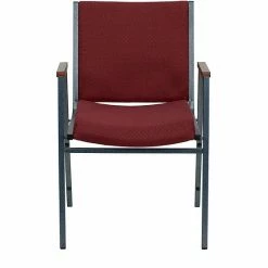 Emma+Oliver Emma And Oliver Heavy Duty Burgundy Patterned Fabric Stack Chair With Arms Gray Fabric -Emma+Oliver shop unnamed file 493