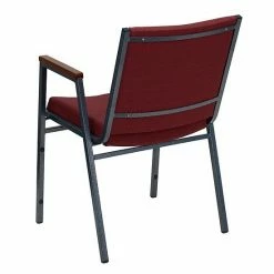 Emma+Oliver Emma And Oliver Heavy Duty Burgundy Patterned Fabric Stack Chair With Arms Gray Fabric -Emma+Oliver shop unnamed file 494