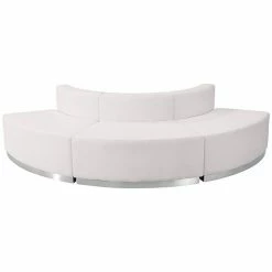 Emma+Oliver Emma And Oliver Black LeatherSoft Reception Configuration, 3 Pieces Melrose White