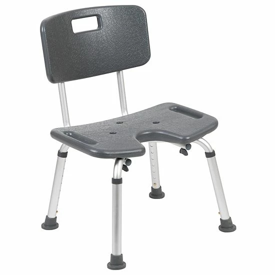 Emma+Oliver Emma and Oliver Tool-Free 300 Lb. Capacity, U-Shaped Adjustable Gray Bath & Shower Chair Emma+Oliver Emma And Oliver Tool-Free 300 Lb. Capacity, U-Shaped Adjustable Gray Bath & Shower Chair -Emma+Oliver shop unnamed file 5006