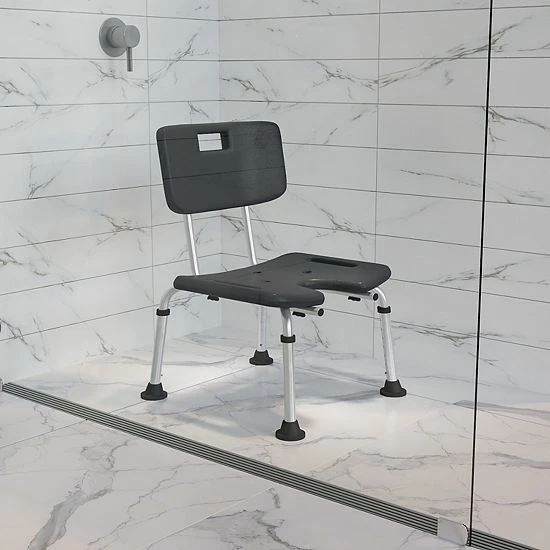 Emma+Oliver Emma and Oliver Tool-Free 300 Lb. Capacity, U-Shaped Adjustable Gray Bath & Shower Chair Emma+Oliver Emma And Oliver Tool-Free 300 Lb. Capacity, U-Shaped Adjustable Gray Bath & Shower Chair -Emma+Oliver shop unnamed file 5007