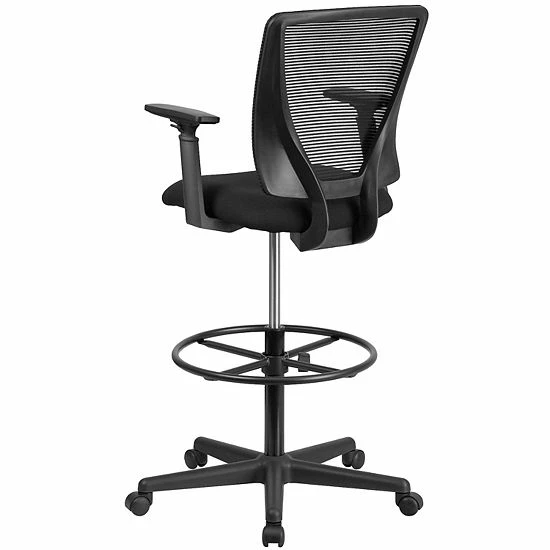 Emma+Oliver Emma And Oliver Ergonomic Mid-Back Mesh Drafting Chair With Adjustable Foot Ring And Arms 5 Emma+Oliver Emma And Oliver Ergonomic Mid-Back Mesh Drafting Chair With Adjustable Foot Ring And Arms - Image 5
