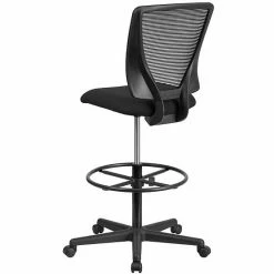 Emma+Oliver Emma And Oliver Ergonomic Mid-Back Black Mesh Drafting Chair With Adjustable Foot Ring 9 Emma+Oliver Emma And Oliver Ergonomic Mid-Back Black Mesh Drafting Chair With Adjustable Foot Ring -Emma+Oliver shop unnamed file 5031