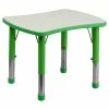 Emma+Oliver Emma And Oliver 21.875x26.625 Red Plastic Height Adjustable Activity Table Green