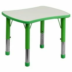 Emma+Oliver Emma And Oliver 21.875x26.625 Red Plastic Height Adjustable Activity Table Green -Emma+Oliver shop unnamed file 5041