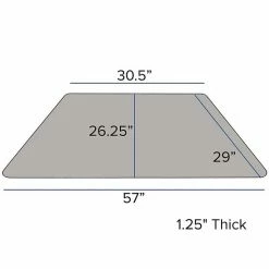 Emma+Oliver Emma And Oliver Mobile Trapezoid Oak HP Laminate Adjustable Activity Table Gray -Emma+Oliver shop unnamed file 5049