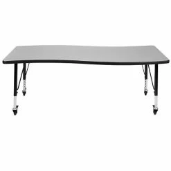 Emma+Oliver Emma And Oliver Mobile 26"W X 60"L Wave Flexible Collaborative Oak Kids Adjustable Activity Table 9 Emma+Oliver Emma And Oliver Mobile 26"W X 60"L Wave Flexible Collaborative Oak Kids Adjustable Activity Table -Emma+Oliver shop unnamed file 5063