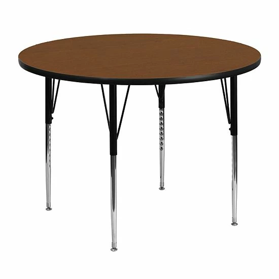 Emma+Oliver Emma and Oliver 48" Round Oak HP Laminate Adjustable Activity Table Emma+Oliver Emma And Oliver 48" Round Oak HP Laminate Adjustable Activity Table -Emma+Oliver shop unnamed file 5086