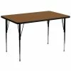 Emma+Oliver Emma And Oliver 36x72 Oak HP Laminate Adjustable Activity Table
