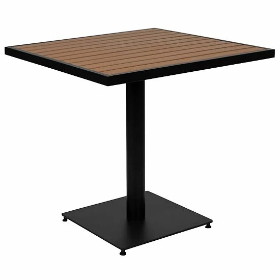 Emma+Oliver Emma and Oliver Outdoor Faux Teak Dining Table with Poly Slats - Square Patio Table Emma+Oliver Emma And Oliver Outdoor Faux Teak Dining Table With Poly Slats - Square Patio Table -Emma+Oliver shop unnamed file 5146