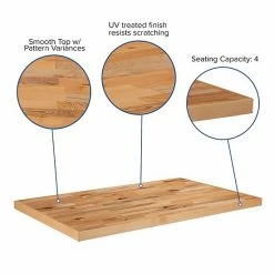 Emma+Oliver Emma And Oliver 30" X 48" Rectangle Butcher Block Style Table Top - Restaurant Table Top -Emma+Oliver shop unnamed file 5168