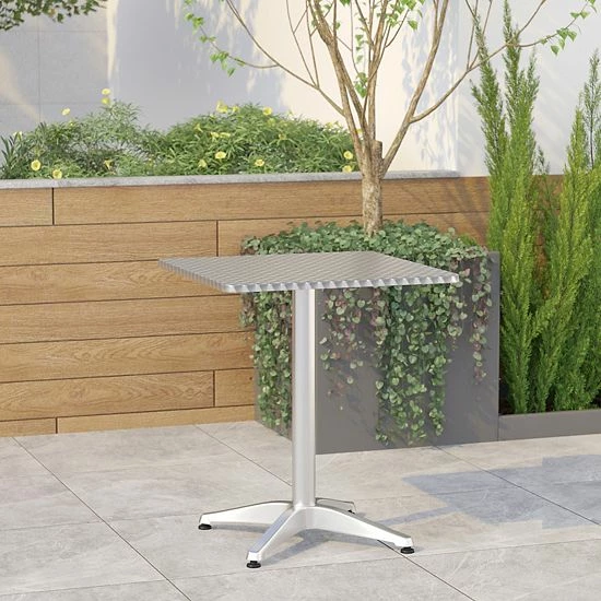 Emma+Oliver Emma and Oliver 23.5" Square Aluminum Indoor-Outdoor Table Emma+Oliver Emma And Oliver 23.5" Square Aluminum Indoor-Outdoor Table -Emma+Oliver shop unnamed file 5172