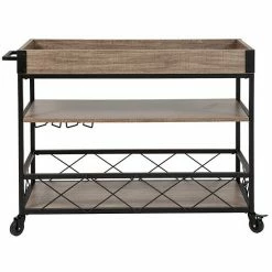 Emma+Oliver Emma And Oliver Light Oak Wood Kitchen Bar Cart, Stemware Rack And Locking Casters 8 Emma+Oliver Emma And Oliver Light Oak Wood Kitchen Bar Cart, Stemware Rack And Locking Casters -Emma+Oliver shop unnamed file 5181