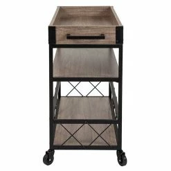 Emma+Oliver Emma And Oliver Light Oak Wood Kitchen Bar Cart, Stemware Rack And Locking Casters 9 Emma+Oliver Emma And Oliver Light Oak Wood Kitchen Bar Cart, Stemware Rack And Locking Casters -Emma+Oliver shop unnamed file 5182