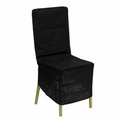 Emma+Oliver Emma And Oliver Black Fabric Chiavari Chair Storage Cover