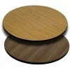 Emma+Oliver Emma And Oliver 42" Round Natural/Walnut Reversible Laminate Table Top Naturalwalnut