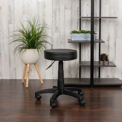 Emma+Oliver Emma And Oliver Black Adjustable Doctors Stool On Wheels With Ergonomic Molded Seat -Emma+Oliver shop unnamed file 5202