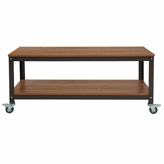 Emma+Oliver Emma and Oliver TV Stand in Brown Oak Wood Grain Finish with Metal Wheels Emma+Oliver Emma And Oliver TV Stand In Brown Oak Wood Grain Finish With Metal Wheels -Emma+Oliver shop unnamed file 5224