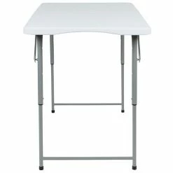 Emma+Oliver Emma And Oliver 4-Foot Height Adjustable Bi-Fold Granite White Plastic Folding Tables -Emma+Oliver shop unnamed file 5230