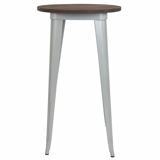 Emma+Oliver Emma and Oliver 24" Round Silver/Wood Metal Indoor Bar Height Table Emma+Oliver Emma And Oliver 24" Round Silver/Wood Metal Indoor Bar Height Table -Emma+Oliver shop unnamed file 5232
