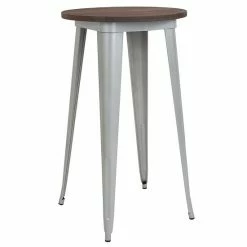 Emma+Oliver Emma And Oliver 24" Round Silver/Wood Metal Indoor Bar Height Table 4 Emma+Oliver Emma And Oliver 24" Round Silver/Wood Metal Indoor Bar Height Table -Emma+Oliver shop unnamed file 5235
